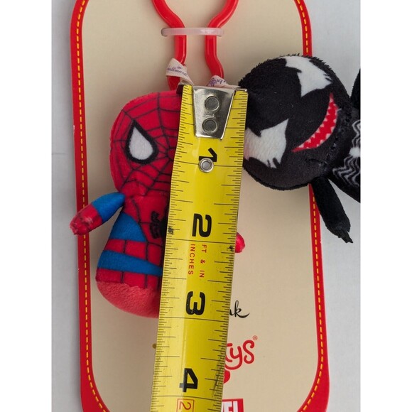 Hallmark Marvel Avengers Spiderman & Venom Itty Bittys Clippys 2" Plush Toys NEW - Picture 3 of 3